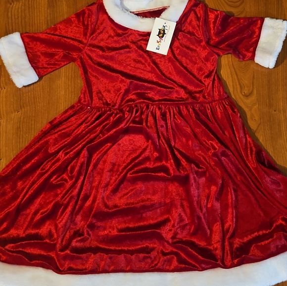 NWT Little Girls Medium Size 7/8 Santa's Dress With Santa Hat - Picture 10 of 10